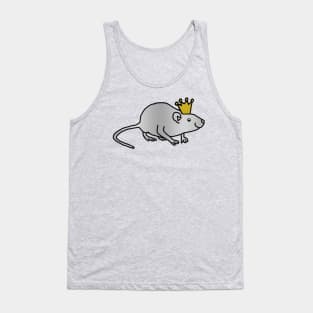 Metal Rat wearing a Gold Crown Tank Top